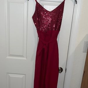 Red Sparkly Jumpsuit